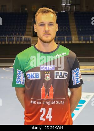 Norwegian handball player Christian O`Sullivan SC Magdeburg Season 2018/19, National player Norway Stock Photo